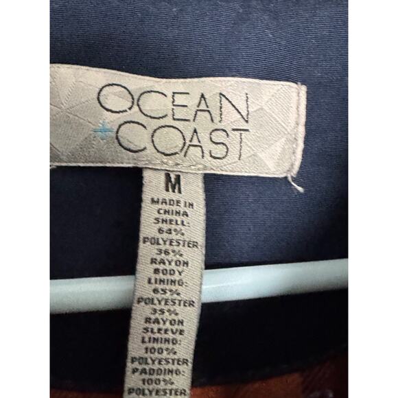 Boys Chore Coat Button Up Quilted Light Weight Size M 8 Navy Blue Ocean Coast - Picture 3 of 4